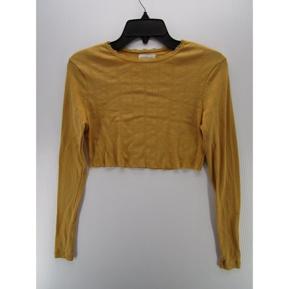 Topshop Tops - Topshop Blouse 6 Cropped Top Crochet Pullover Boat Neck Preppy